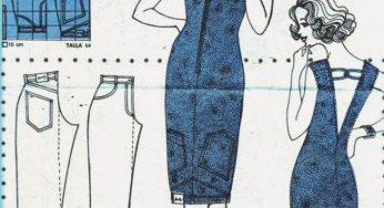 ILUSTRAÇÃO – TRANSFORMAÇÃO DE CALÇA EM VESTIDO.