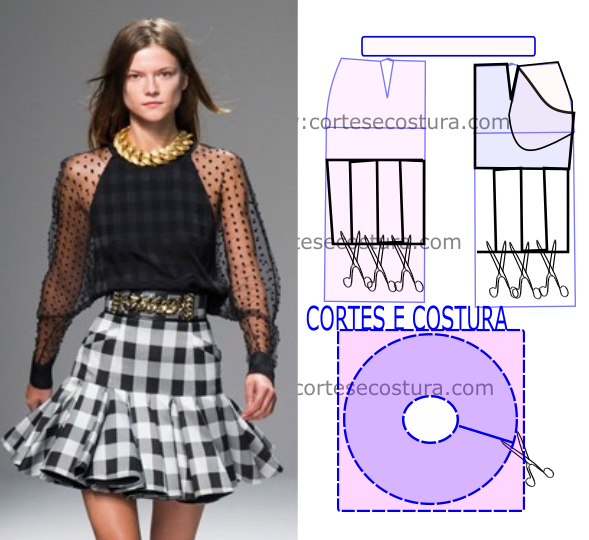 croqui e transformação de saia