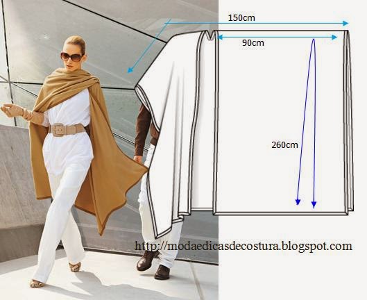 PONCHO DE ESTILO CAPA DE INVERNO
