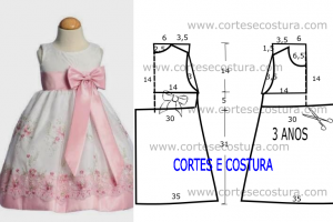 VESTIDO DE CRIANÇA COM MEDIDAS