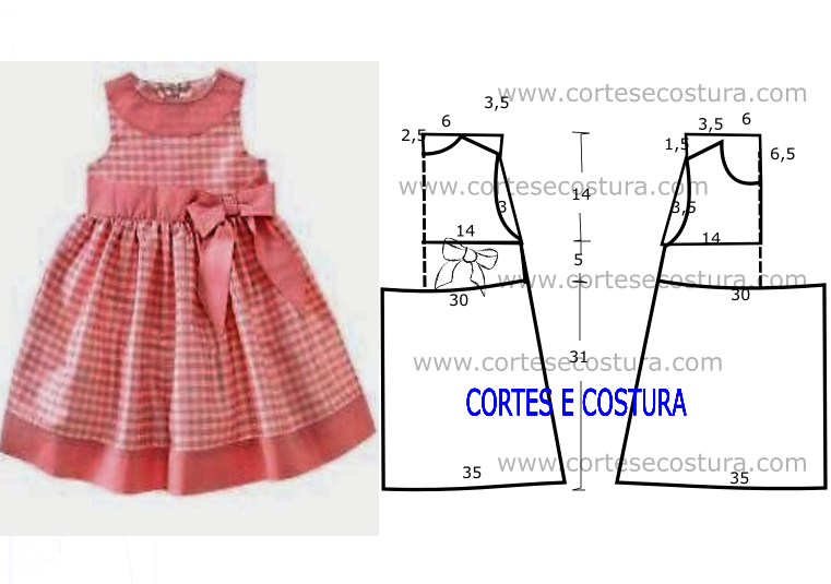 vestido de criança de 3 anos