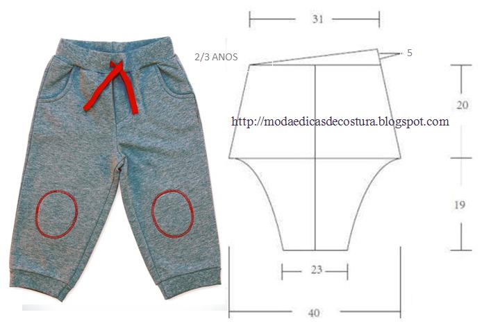 calça comprida para criança