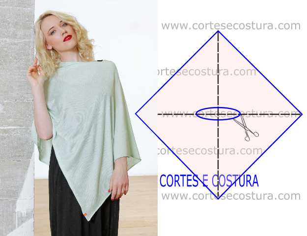 poncho feminino