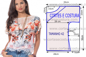 blusa com renda branca