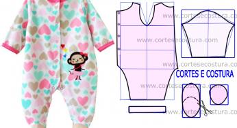 Macacão estampado bebé