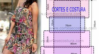 Vestido floral com babado