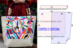 bolsa com bordados