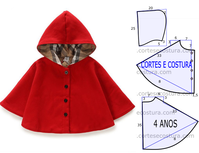 poncho para criança