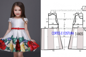 Molde para roupa de menina